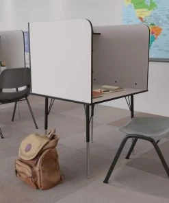 Flash Furniture 35.75 W, 53.5 H, Nebula Grey, Laminate, Melamine, Steel