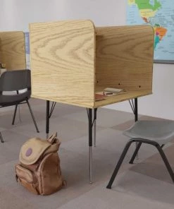 Flash Furniture 35.75 W, 53.5 H, Oak, Laminate, Melamine, Steel