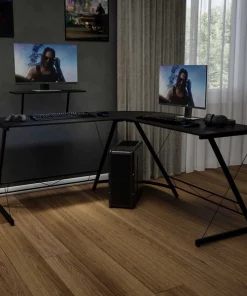 Flash Furniture 71.5 W, 36.5 H, Black/Black, Particleboard, Steel