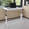 Flash Furniture White Adjustable Office Table