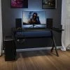 Flash Furniture Black Computer Gaming Desk - Headphone Holder