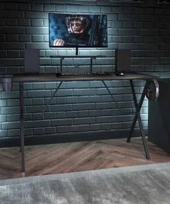 Flash Furniture Black Platform Gaming Desk