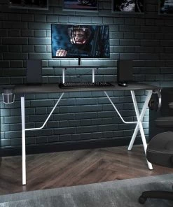 Flash Furniture 51.5 W, 37.25 H, Black/White, Engineered Wood: Medium Density Fiberboard, Steel