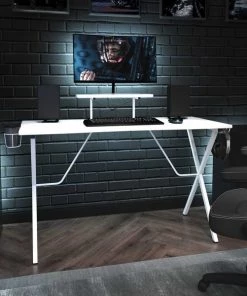 Flash Furniture 51.5 W, 37.25 H, White, Engineered Wood: Medium Density Fiberboard, Steel