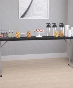 Flash Furniture 18 X 70.8 X 29, Metal, Plastic, Plastic: Polyethylene Top, Black