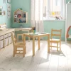 Flash Furniture Natural Kids Solid Hardwood 3 PC Table & Chair Set