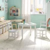 Flash Furniture White Kids Solid Hardwood 3 PC Table & Chair Set