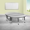 Flash Furniture Oval 60" X 86" X 25", Laminate Top, Grey