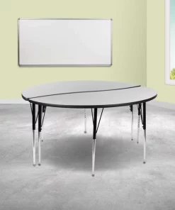 Flash Furniture Round 60" X 60" X 30.25", Laminate Top, Grey
