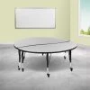 Flash Furniture Round 60" X 60" X 25", Laminate Top, Grey