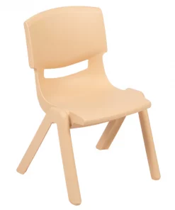 Flash Furniture Natural Plastic Stackable School Chair with 10.5" Seat Height