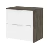 Bestar Gemma Lateral File Cabinet, Walnut Grey & White