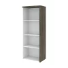 Bestar Gemma Bookcase, Walnut Grey & White