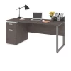 Bestar Aquarius Computer Desk, Bark Gray/White