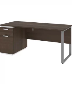 Bestar Aquarius Computer Desk, Antigua/White