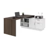 Bestar Equinox L-Shaped Desk, Antigua/White