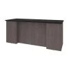 Bestar Norma Desk Shell, Black & Bark Gray
