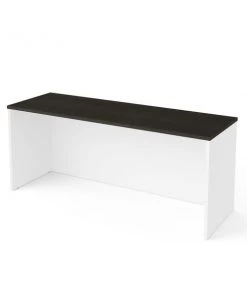 Bestar Pro-Concept Plus 72W Narrow Desk Shell, White & Deep Grey