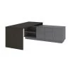 Bestar Equinox 72W L-Shaped Office Desk, Deep Grey & Slate