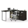 Bestar Solay 60W L-Shaped Desk in deep grey
