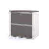 Bestar Connexion 31W 30” Lateral File Cabinet, Slate & Sandstone