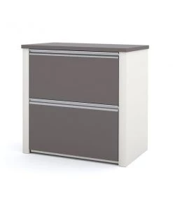Bestar Connexion 31W 30” Lateral File Cabinet, Slate & Sandstone