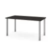 Bestar Universel 60W Table Desk with Square Metal Legs, Deep Grey