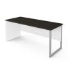Bestar Pro-Concept Plus 72W Table Desk with Rectangular Metal Leg, White & Deep Grey
