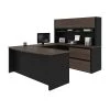 Bestar Connexion U-Shaped Workstation, Antigua/Black