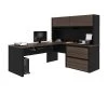 Bestar Connexion L-Shaped Workstation, Antigua/Black