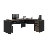 Bestar Connexion L-Shaped Workstation, Antigua/Black