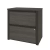 Bestar Prestige + 30" Lateral File, Bark Gray/Slate