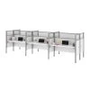 Bestar Pro-Biz 183W 6-Person Office Cubicles with High Privacy Panels in white