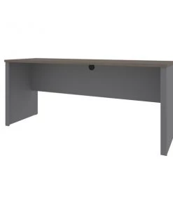 Bestar Prestige + 72W Narrow Desk Shell, Bark Grey & Slate