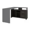 Bestar Equinox 57W 56W L-Shaped Desk, Slate & Deep Grey
