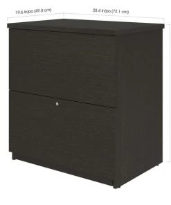 Bestar Universel Standard Lateral File Cabinet, Deep Grey