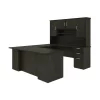 Bestar Murzim 71W U or L-Shaped Executive Desk with Hutch in deep grey