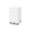Bestar Universel 16W Assembled Mobile Pedestal with 3 Drawers, White