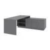 Bestar Equinox 72W L-Shaped Office Desk, Slate