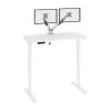 Bestar Viva 48W x 24D Electric Standing Desk with Monitor Arms in white