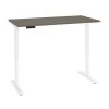 Bestar Viva 60W x 30D Electric Standing Desk in walnut grey