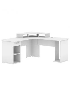 Bestar Hampton 66W L-Shaped Corner Gaming Desk, White