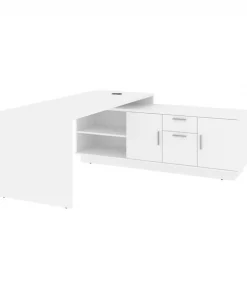 Bestar Equinox 72W L-Shaped Office Desk, White