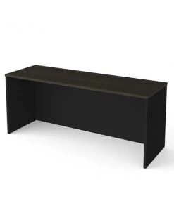 Bestar Pro-Concept Plus 72W Narrow Desk Shell, Deep Grey & Black