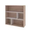 Bestar Fom 36W Asymmetrical Shelving Unit, Rustic Brown & Sandstone