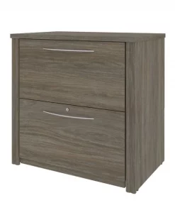 Bestar Embassy 31W 30” Lateral File Cabinet, Walnut Grey
