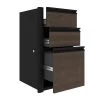 Bestar Connexion 16W Add-On Pedestal with 3 Drawers, Antigua & Black