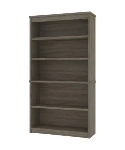 Bestar Universel 36W Bookcase in walnut grey