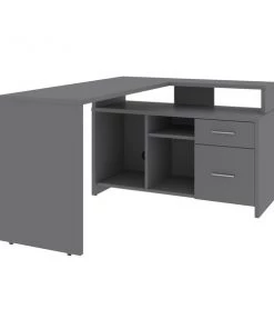 Bestar Equinox 57W 56W L-Shaped Desk, Slate