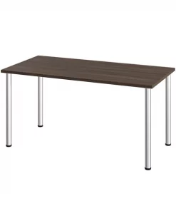 Bestar Universel 60W Table Desk with Round Metal Legs, Antigua